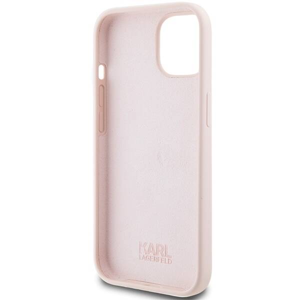 KARL LAGERFELD KLHCP15SSKSBMCP IPHONE 15/14/13 6.1 "PINK / PINK HARDCASE SILICONE KARL SCRIPT