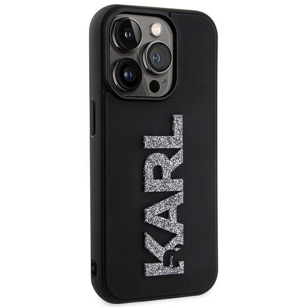 KARL LAGERFELD KLHCP15X3DMBKCK IPHONE 15 PRO MAX 6.7 "BLACK/BLACK HARDCASE 3D RUBBER GLITTER LOGO