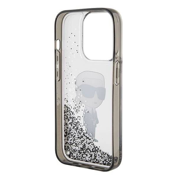 KARL LAGERFELD KLHCP15XLKNSK IPHONE 15 PRO MAX 6.7 "TRANSPARENT HARDCASE LIQUID GLITTER IKONIK