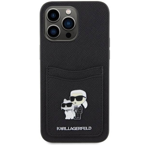 KARL LAGERFELD KLHCP15XSAPKCNPK IPHONE 15 PRO MAX 6.7 "BLACK/BLACK HARDCASE SAFFIANO CARDSLOT KC METAL PIN