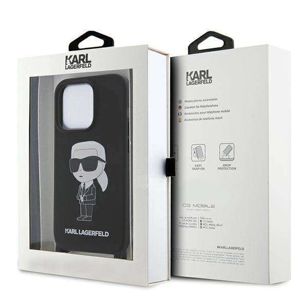 KARL LAGERFELD KLHCP15XSCBSKNK IPHONE 15 PRO MAX 6.7 "HARDCASE BLACK/BLACK CROSSBODY SILICONE ICONIK