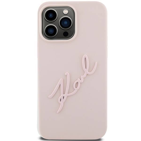 KARL LAGERFELD KLHCP15XSKSBMCP IPHONE 15 PRO MAX 6.7 "PINK/PINK HARDCASE SILICONE KARL SCRIPT