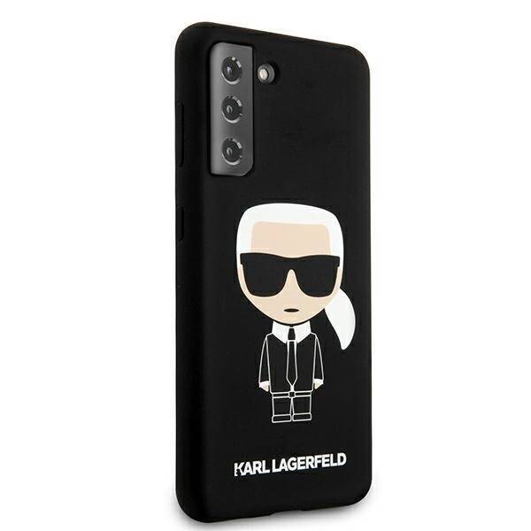 KARL LAGERFELD KLHCS21MSLFKBK S21+ G996 HARDCASE CZARNY/BLACK SILICONE ICONIC