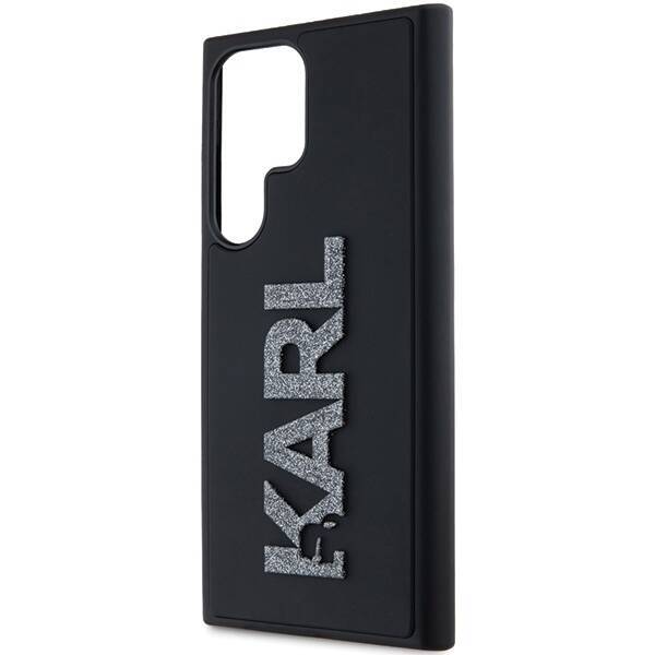 KARL LAGERFELD KLHCS23L3L3DMBKCK S23 ULTRA S918 BLACK/BLACK HARDCASE 3D RUBBER GLETTER LOGO