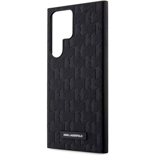 KARL LAGERFELD KLHCS23LSAKLPK S23 ULTRA S918 HARDCASE BLACK/BLACK SAFFIO MONO METAL LOGO