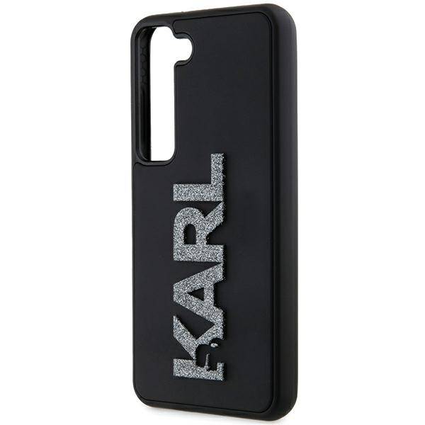 KARL LAGERFELD KLHCS23M3DMBKCK S23+ S916 CZARNY/BLACK HARDCASE 3D RUBBER GLITTER LOGO