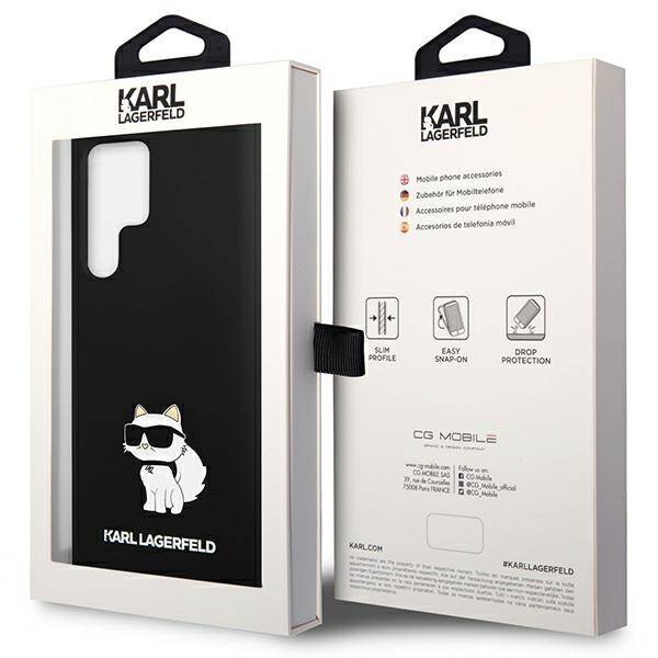 KARL LAGERFELD KLHCS24LSNCHBCK S24 ULTRA S928 HARDCASE CZARNY/BLACK SILICONE CHOUPETTE