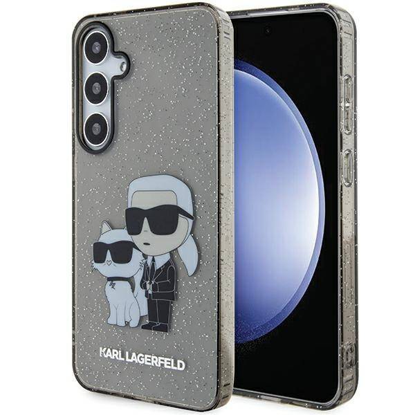 KARL LAGERFELD KLHCS24MHNKCTGK S24+ S926 CZARNY/BLACK HARDCASE GLITTER KARL & CHOUPETTE