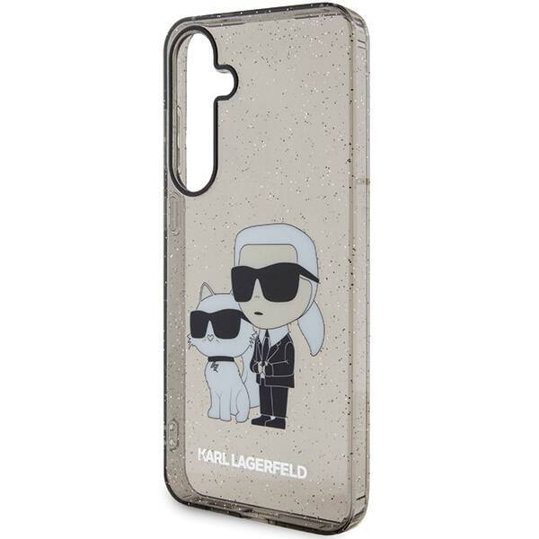 KARL LAGERFELD KLHCS24MHNKCTGK S24+ S926 CZARNY/BLACK HARDCASE GLITTER KARL & CHOUPETTE