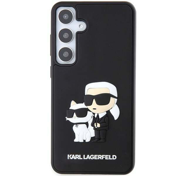 KARL LAGERFELD KLHCS24S3DRKCNK S24 S921 CZARNY/BLACK HARDCASE 3D RUBBER KARL & CHOUPETTE