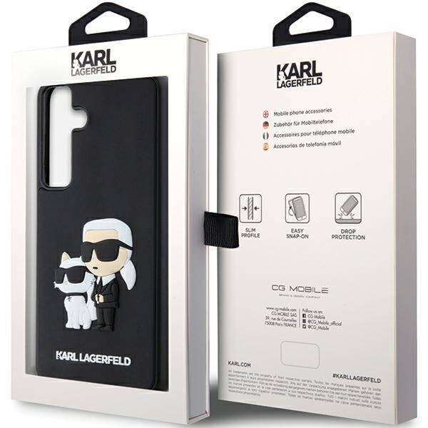 KARL LAGERFELD KLHCS24S3DRKCNK S24 S921 CZARNY/BLACK HARDCASE 3D RUBBER KARL & CHOUPETTE