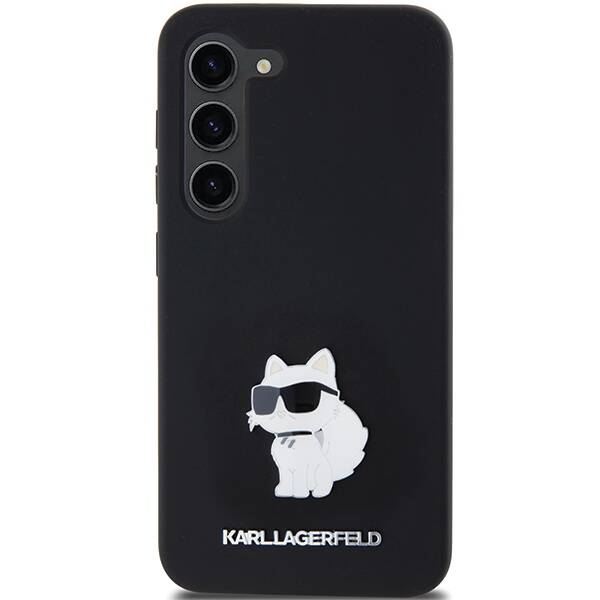 KARL LAGERFELD KLHCS24SSMHCNPK S24 S921 BLACK/BLACK HARDCASE SILICONE CHOUPETTE METAL PIN