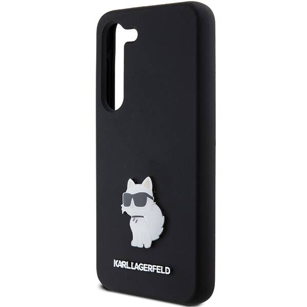 KARL LAGERFELD KLHCS24SSMHCNPK S24 S921 BLACK/BLACK HARDCASE SILICONE CHOUPETTE METAL PIN