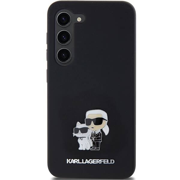 KARL LAGERFELD KLHCS24SSMHKCNPK S24 S921 HARDCASE BLACK/BLACK SILICONE KARL&CHOUPETTE METAL PIN