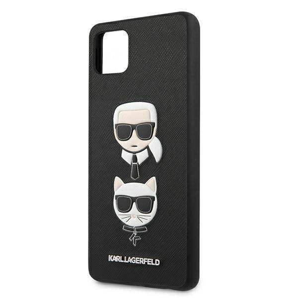 KARL LAGERFELD KLHCSA22SAKICKCBK A22 5G A226 CZARNY/BLACK HARDCASE SAFFIANO IKONIK KARL & CHUPETTE HEAD