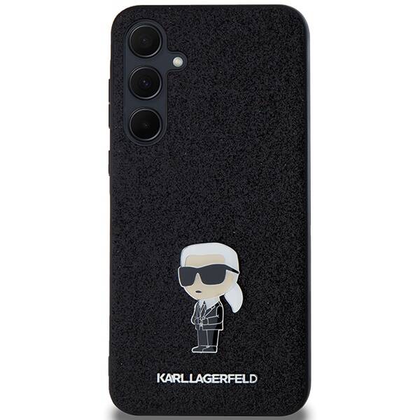 KARL LAGERFELD KLHCSA35GKNPSK A35 A356 BLACK/BLACK HARDCASE FIXED GLITTER IKONIK LOGO METAL PIN