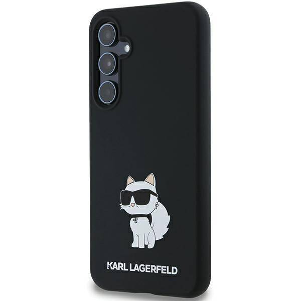 KARL LAGERFELD KLHCSA35SMHCNPK A35 A356 BLACK/BLACK HARDCASE SILICONE CHOUPETTE METAL PIN