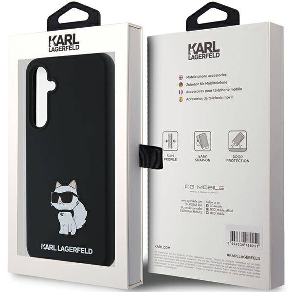 KARL LAGERFELD KLHCSA35SMHCNPK A35 A356 BLACK/BLACK HARDCASE SILICONE CHOUPETTE METAL PIN