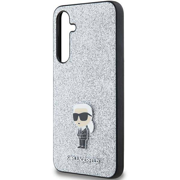 KARL LAGERFELD KLHCSA55GCNPSG A55 A556 SILVER/SILVER HARDCASE FIXED GLITTER CHOUPETTE LOGO METAL PIN