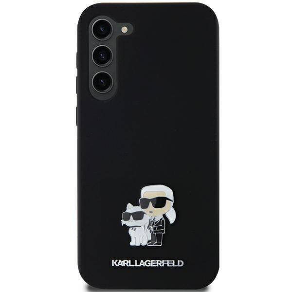 KARL LAGERFELD KLHCSA55SMHKCNPK A55 A556 HARDCASE BLACK/BLACK SILICONE KARL&CHOUPETTE METAL PIN