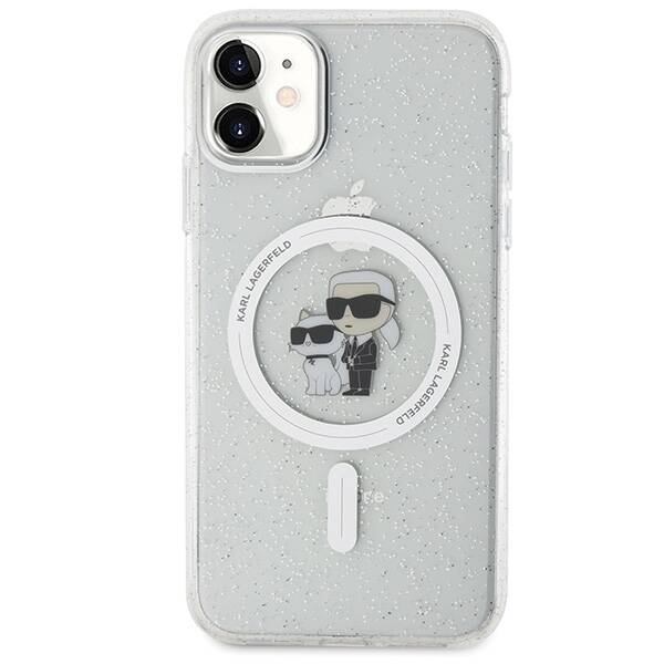 KARL LAGERFELD KLHMN61HGKCOT IPHONE 11 / XR 6.1 "TRANSPARENT HARDCASE KARL & CHUPETTE GLITTER MAGSAFE