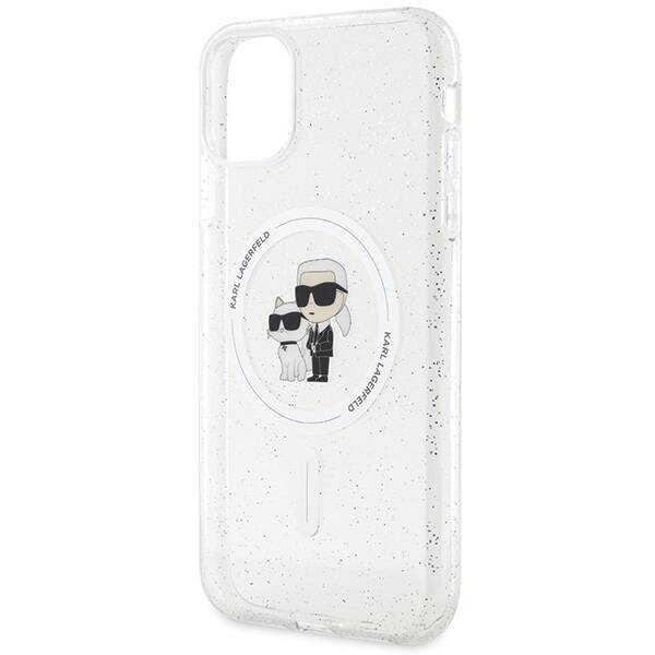 KARL LAGERFELD KLHMN61HGKCOT IPHONE 11 / XR 6.1 "TRANSPARENT HARDCASE KARL & CHUPETTE GLITTER MAGSAFE