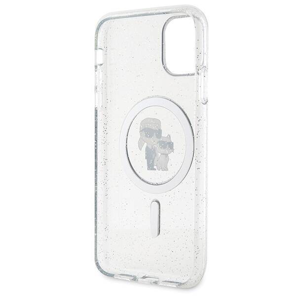 KARL LAGERFELD KLHMN61HGKCOT IPHONE 11 / XR 6.1 "TRANSPARENT HARDCASE KARL & CHUPETTE GLITTER MAGSAFE