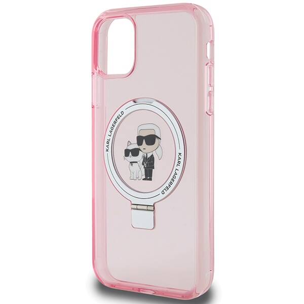 KARL LAGERFELD KLHMN61HMRSKCP IPHONE 11 / XR 6.1 "PINK / PINK HARDCASE RING STANDARD KARL & CHOUPETTTE MAGSAFE