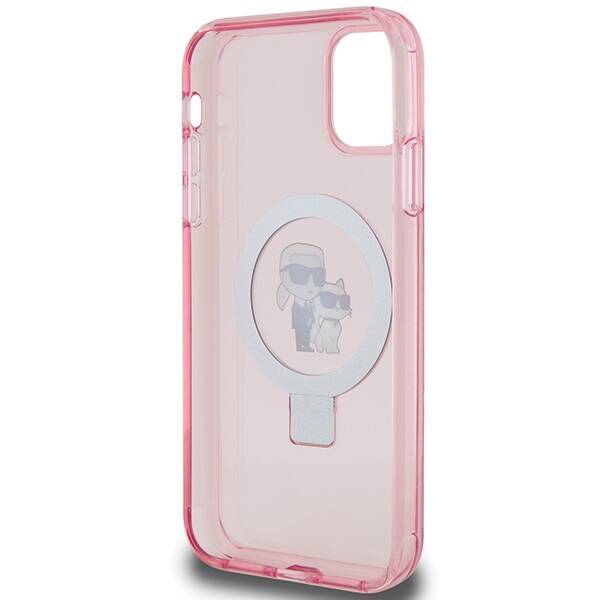 KARL LAGERFELD KLHMN61HMRSKCP IPHONE 11 / XR 6.1 "PINK / PINK HARDCASE RING STANDARD KARL & CHOUPETTTE MAGSAFE