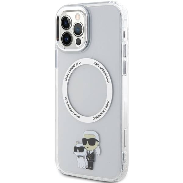 KARL LAGERFELD KLHMP12MHNKCIT IPHONE 12/12 PRO 6.1 "HARDCASE TRANSPARENT ICONIC KARL & CHUPETTE MAGSAFE