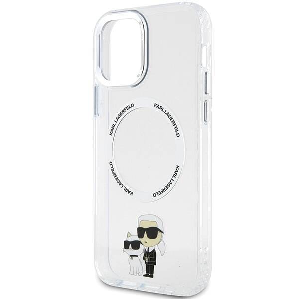 KARL LAGERFELD KLHMP12MHNKCIT IPHONE 12/12 PRO 6.1 "HARDCASE TRANSPARENT ICONIC KARL & CHUPETTE MAGSAFE