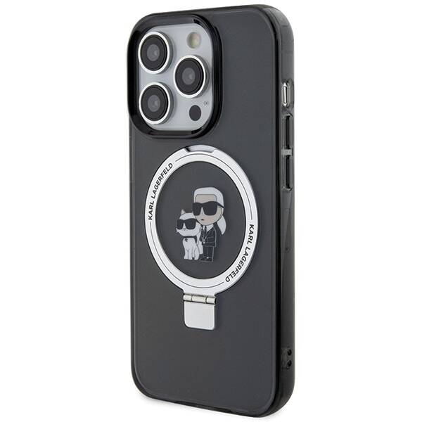 KARL LAGERFELD KLHMP13LHMRSKCK IPHONE 13 PRO 6.1 "BLACK/BLACK HARDCASE RING STAND KARL & CHUPETTTE MAGSAFE