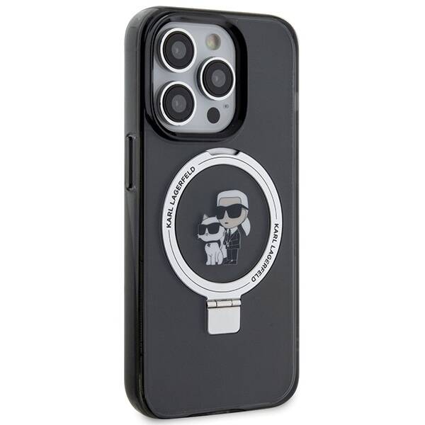 KARL LAGERFELD KLHMP13LHMRSKCK IPHONE 13 PRO 6.1 "BLACK/BLACK HARDCASE RING STAND KARL & CHUPETTTE MAGSAFE