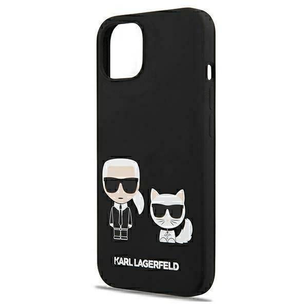 KARL LAGERFELD KLHMP13MSSKCK IPHONE 13/14/15 6.1 "HARDCASE CZARNY / BLACK SILICONE KARL & CHOUPETTE MAGSAFE