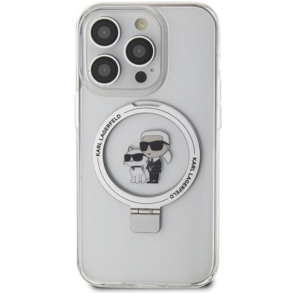 KARL LAGERFELD KLHMP13XHMRSCCH IPHONE 13 PRO MAX 6.7 "WHITE/WHITE HARDCASE RING STAND KARL & CHUPETTTE MAGSAFE