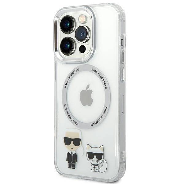 KARL LAGERFELD KLHMP14LHKCT IPHONE 14 PRO 6.1 "HARDCASE TRANSPARENT/TRANSPARENT KARL & CHUPETTE ALUMINUM MAGSAFE