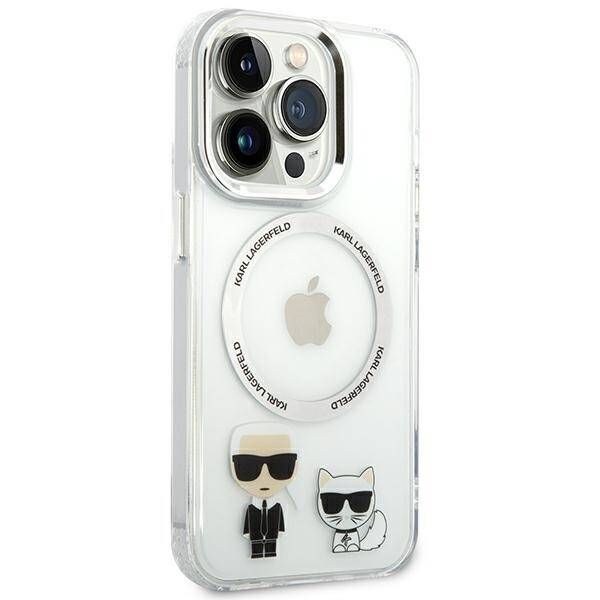 KARL LAGERFELD KLHMP14LHKCT IPHONE 14 PRO 6.1 "HARDCASE TRANSPARENT/TRANSPARENT KARL & CHUPETTE ALUMINUM MAGSAFE