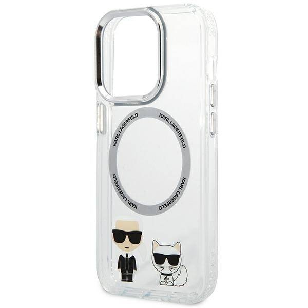 KARL LAGERFELD KLHMP14LHKCT IPHONE 14 PRO 6.1 "HARDCASE TRANSPARENT/TRANSPARENT KARL & CHUPETTE ALUMINUM MAGSAFE