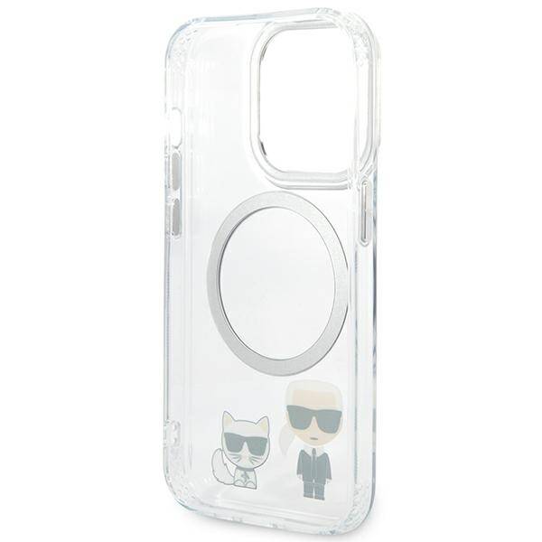 KARL LAGERFELD KLHMP14LHKCT IPHONE 14 PRO 6.1 "HARDCASE TRANSPARENT/TRANSPARENT KARL & CHUPETTE ALUMINUM MAGSAFE