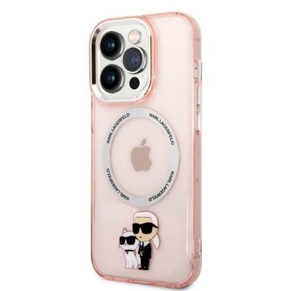 KARL LAGERFELD KLHMP14LHNKIP IPHONE 14 PRO 6.1 "HARDCASE PINK/PINK ICONIC KARL & CHOUPETTE MAGSAFE