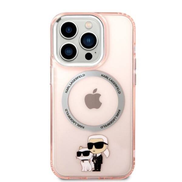 KARL LAGERFELD KLHMP14LHNKIP IPHONE 14 PRO 6.1 "HARDCASE PINK/PINK ICONIC KARL & CHOUPETTE MAGSAFE