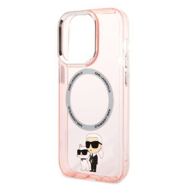 KARL LAGERFELD KLHMP14LHNKIP IPHONE 14 PRO 6.1 "HARDCASE PINK/PINK ICONIC KARL & CHOUPETTE MAGSAFE