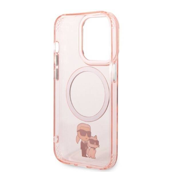 KARL LAGERFELD KLHMP14LHNKIP IPHONE 14 PRO 6.1 "HARDCASE PINK/PINK ICONIC KARL & CHOUPETTE MAGSAFE