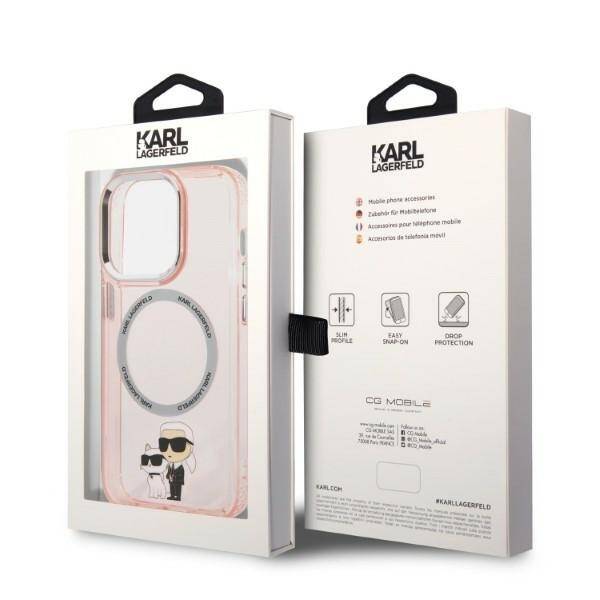 KARL LAGERFELD KLHMP14LHNKIP IPHONE 14 PRO 6.1 "HARDCASE PINK/PINK ICONIC KARL & CHOUPETTE MAGSAFE