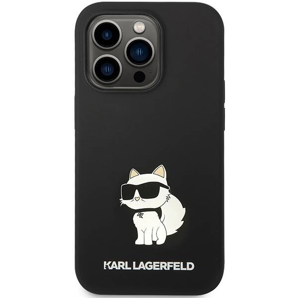 KARL LAGERFELD KLHMP14LSNCHBCK IPHONE 14 PRO 6.1 "HARDCASE BLACK/BLACK SILICONE CHAPETTE MAGSAFE