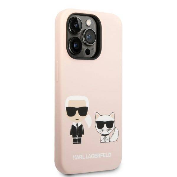 KARL LAGERFELD KLHMP14LSSKCI IPHONE 14 PRO 6.1 "HARDCASE LIGHT PINK/LIGHT PINK SILICONE KARL & CHUPETTE MAGSAFE