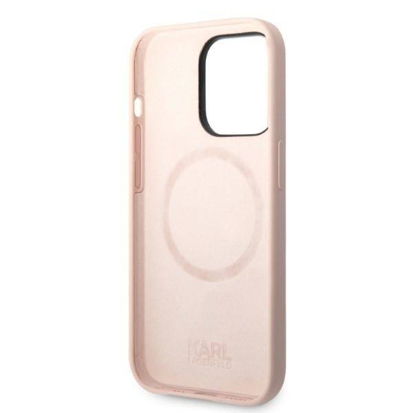 KARL LAGERFELD KLHMP14LSSKCI IPHONE 14 PRO 6.1 "HARDCASE LIGHT PINK/LIGHT PINK SILICONE KARL & CHUPETTE MAGSAFE