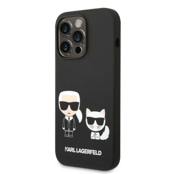 KARL LAGERFELD KLHMP14LSSKCK IPHONE 14 PRO 6.1 "HARDCASE CZARNY/BLACK LIQUID SILICONE KARL & CHOUPETTE MAGSAFE