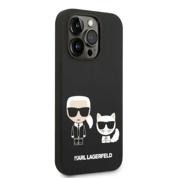 KARL LAGERFELD KLHMP14LSSKCK IPHONE 14 PRO 6.1 "HARDCASE CZARNY/BLACK LIQUID SILICONE KARL & CHOUPETTE MAGSAFE