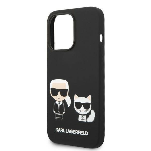 KARL LAGERFELD KLHMP14LSSKCK IPHONE 14 PRO 6.1 "HARDCASE CZARNY/BLACK LIQUID SILICONE KARL & CHOUPETTE MAGSAFE